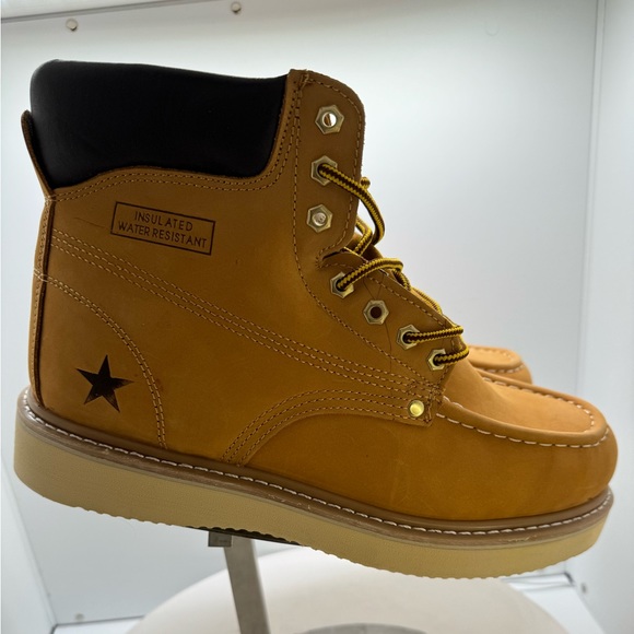 Roofing Nubuck Leather Men’s Work Boots wide width - Picture 11 of 17